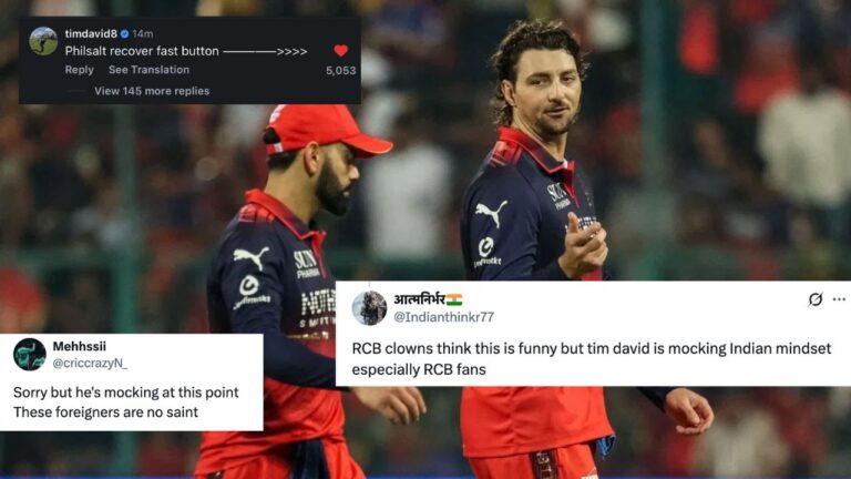 “Stop This Cringe”: Tim David Accused Of Racism Towards Indian Fans
